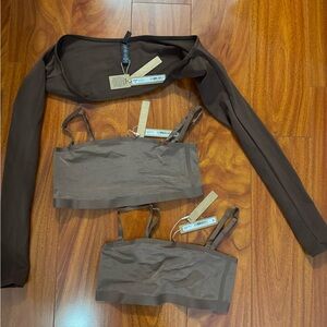 NWT Skims Brown Bolero and Bralette Set